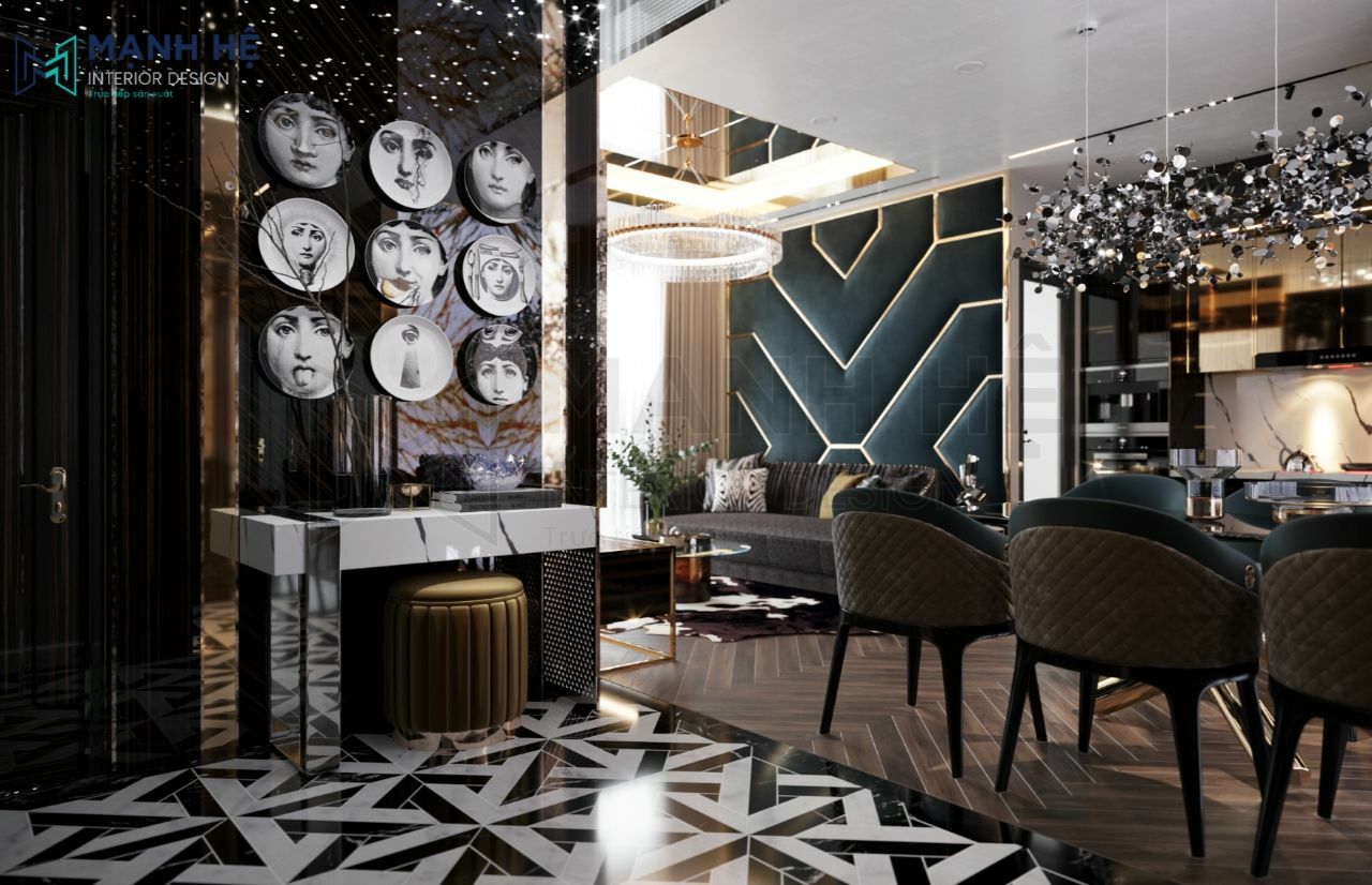 Thiết kế nội thất nhà a Tùng – Gò Vấp 12 Không gian phòng khách liền bếp