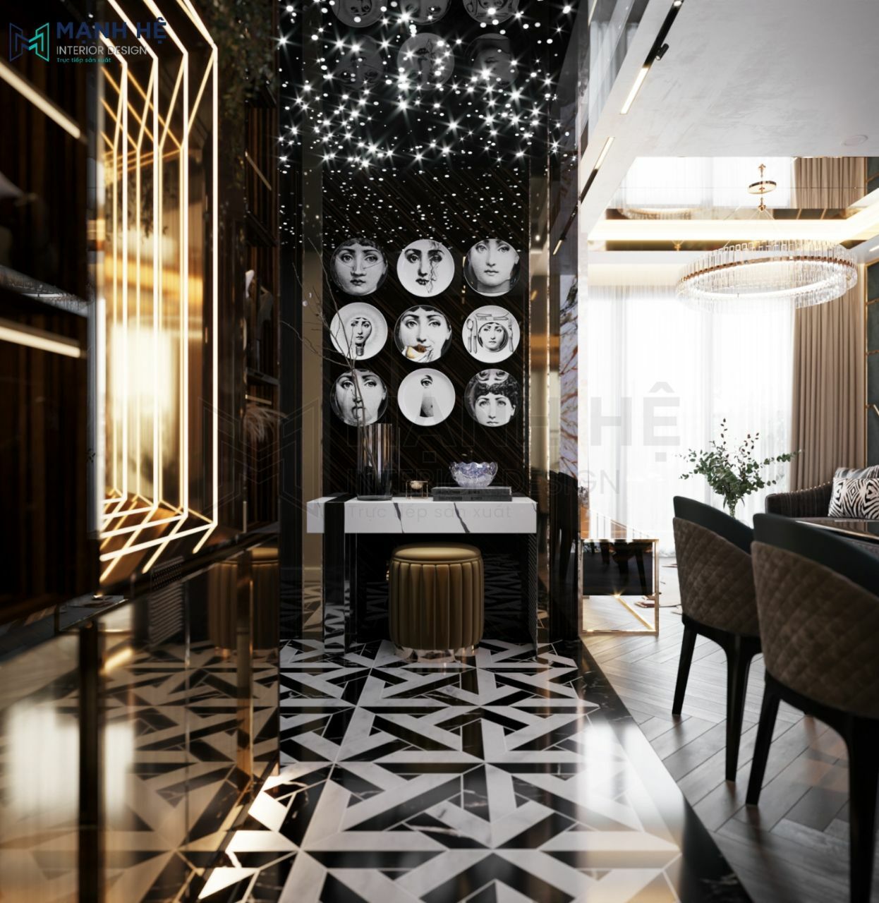 Thiết kế nội thất nhà a Tùng – Gò Vấp 13 Bàn console trang trí phòng khách