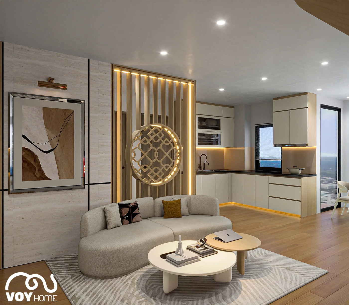 Ms. Ngoc | 65m2 TungBach Corner Apartment | Modern Luxury Interior | ID: 01237
