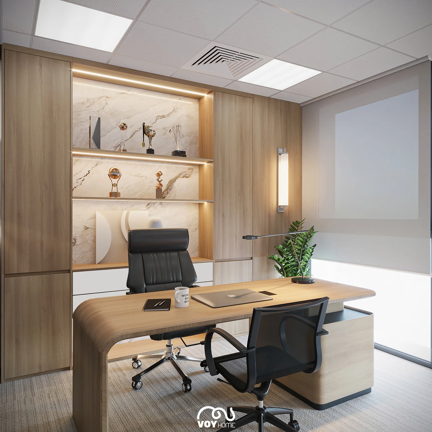 Ms. Hong | Modern Professional Office Design | Workplace Interior | ID: 01758